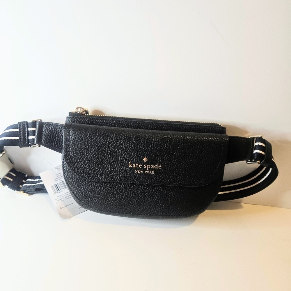 Kate Spade New York Black Leather Belt Bag - Picture 2 of 9